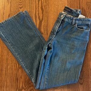 PIAZZA SEMPIONE  made in ITALY women’s boot cut Med wash denim jeans stretch 38